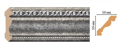 Плинтус потолочный DECOMASTER 123-44 (59*59*2400мм)