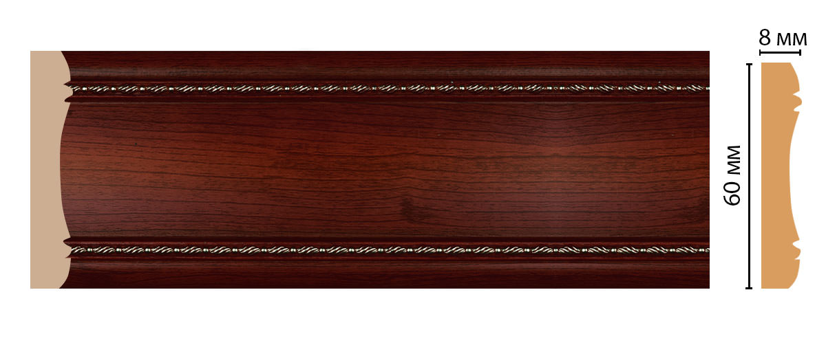 Молдинг DECOMASTER 185-52 (60*8*2400мм)