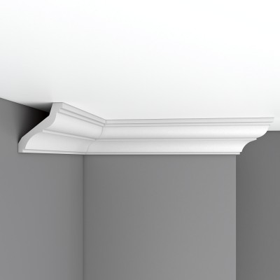 Плинтус потолочный гладкий DECOMASTER 96120F гибкий (80*85*2400мм)