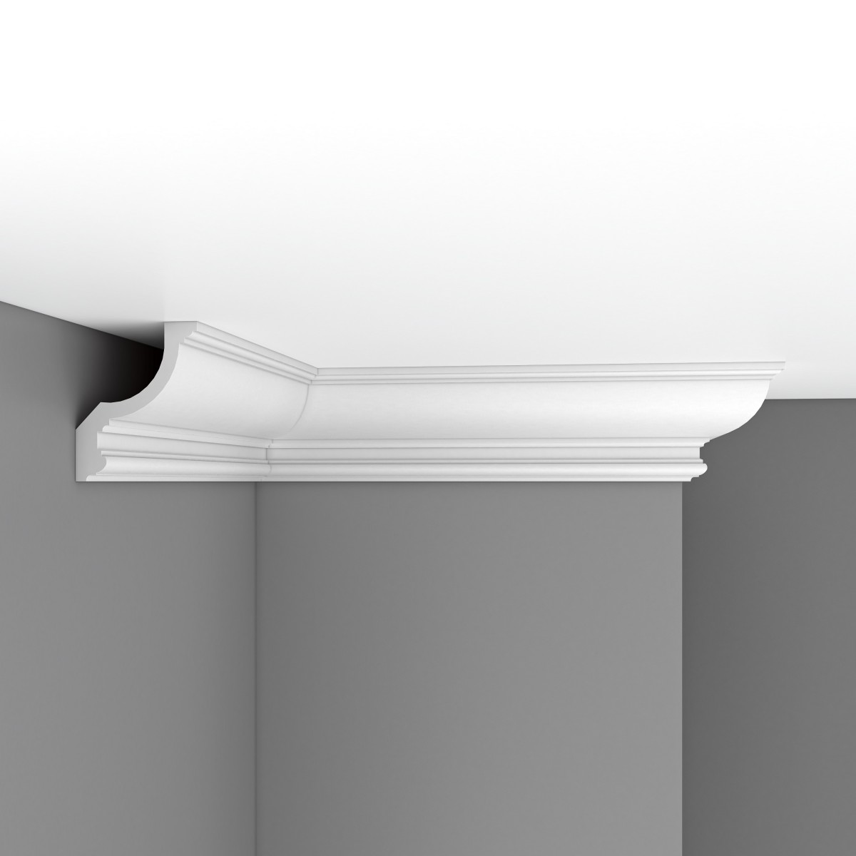 Плинтус потолочный гладкий DECOMASTER 96901F гибкий (150*120*2400мм)