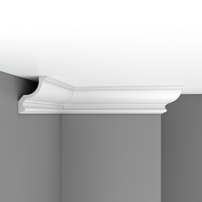Плинтус потолочный гладкий DECOMASTER 96901F гибкий (150*120*2400мм)