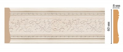 Молдинг DECOMASTER 186-13 (60*8*2400мм)