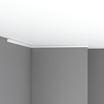 Плинтус потолочный гладкий DECOMASTER 96240F гибкий (16*16*2400мм)