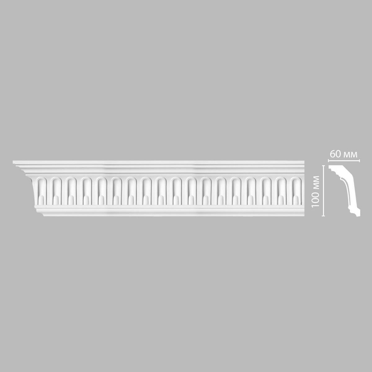 Плинтус потолочный с рисунком DECOMASTER DT-9813F гибкий (100*60*2400мм)