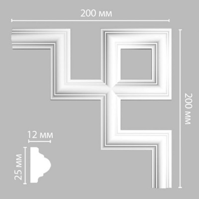 Угол DECOMASTER 97012-4 (200*200*12мм)