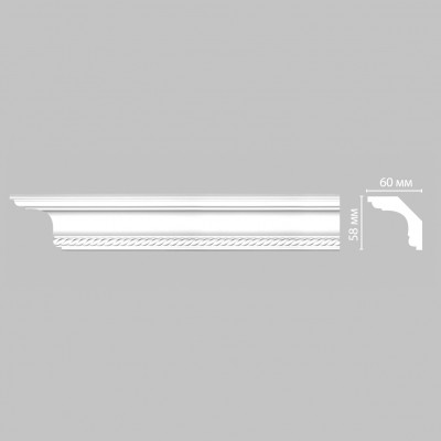 Плинтус потолочный с рисунком DECOMASTER DT-128 (58*60*2400мм)