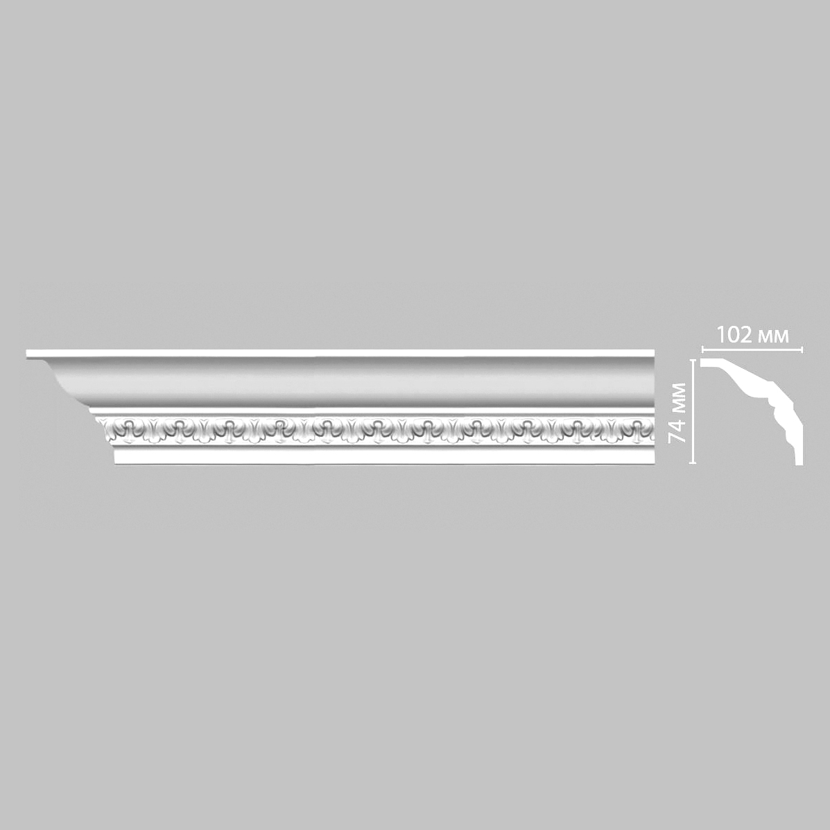 Плинтус потолочный с рисунком DECOMASTER DT-3 (74*102*2400мм)