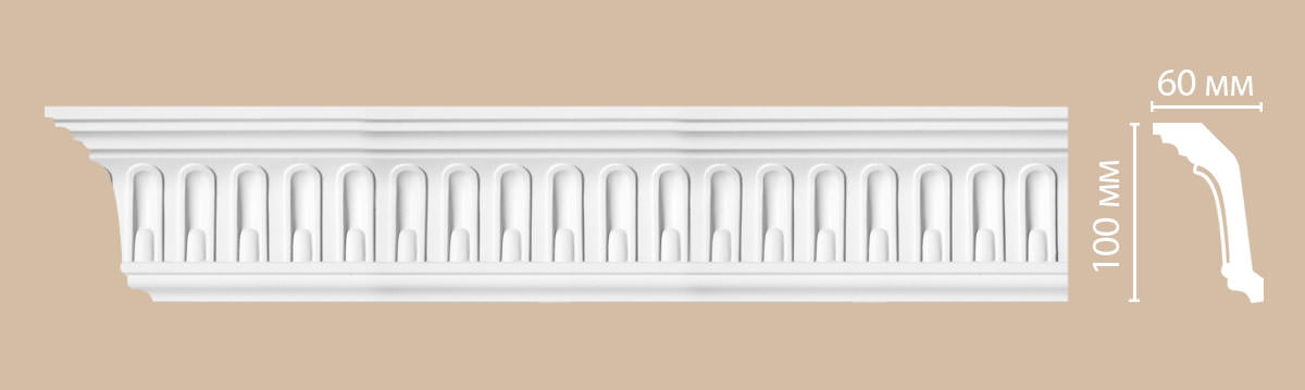 Плинтус потолочный с рисунком DECOMASTER DT-9813 (100*60*2400мм)