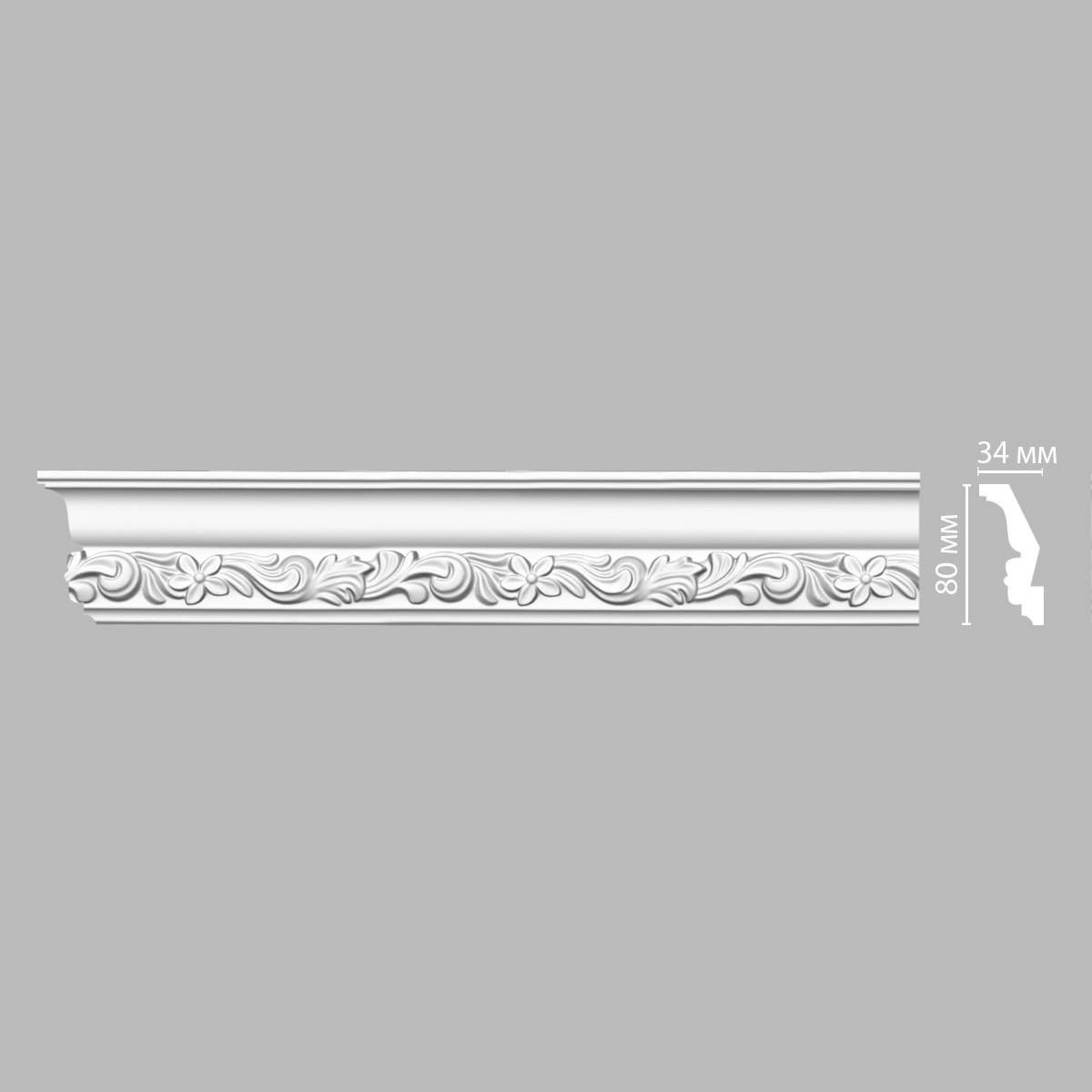 Плинтус потолочный с рисунком DECOMASTER DT-9829 (80*34*2400мм)