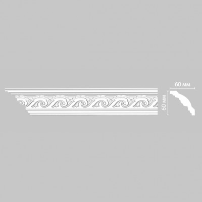 Плинтус потолочный с рисунком DECOMASTER 95610F гибкий (60*60*2400мм)