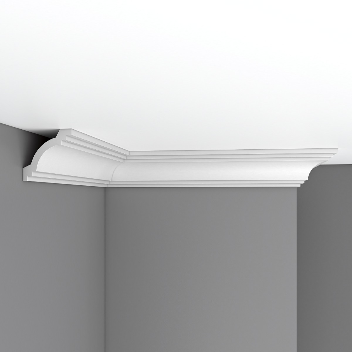 Плинтус потолочный гладкий DECOMASTER 96257F гибкий (70*70*2400мм)