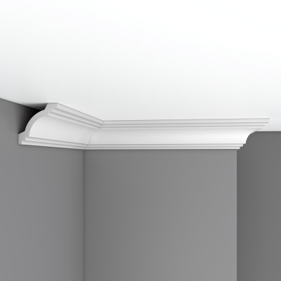Плинтус потолочный гладкий DECOMASTER 96257F гибкий (70*70*2400мм)