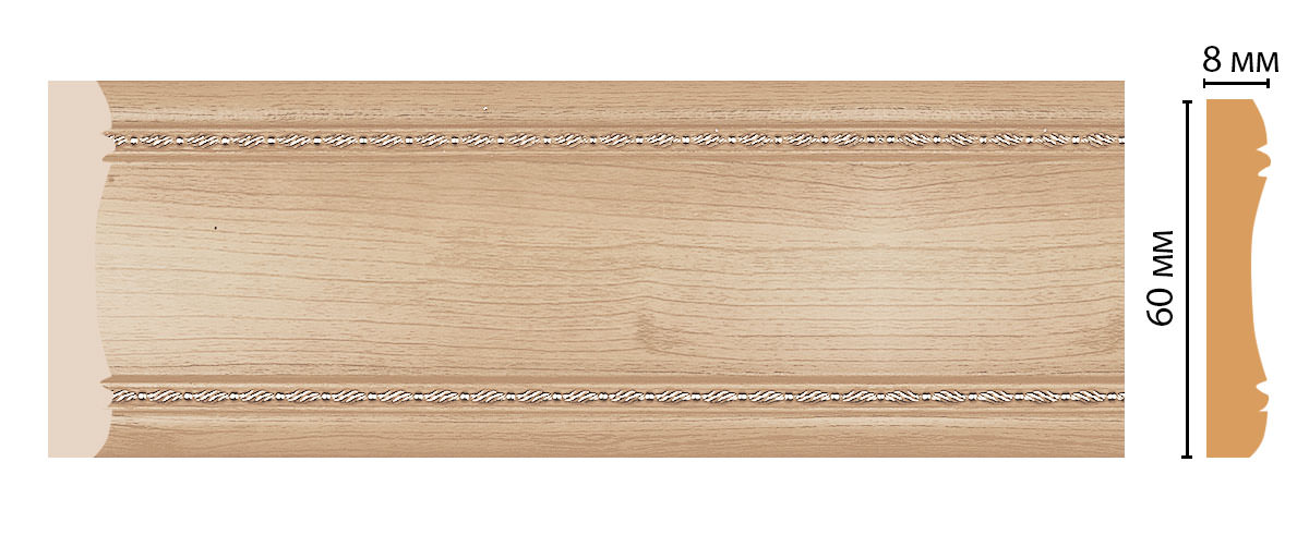 Молдинг DECOMASTER 185-11 (60*8*2400мм)