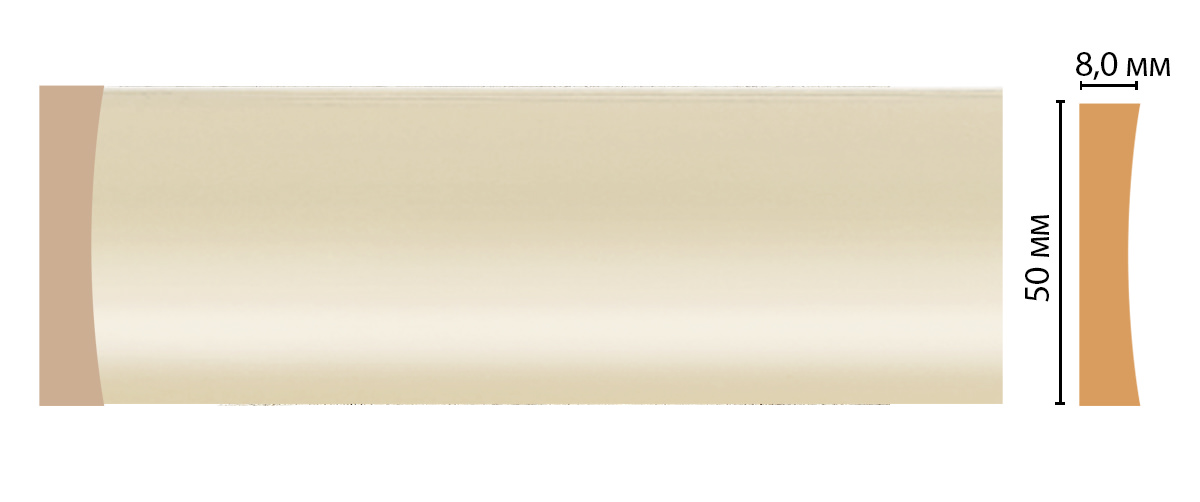 Молдинг DECOMASTER D045-61 ШК/40 (50*8*2400 мм)