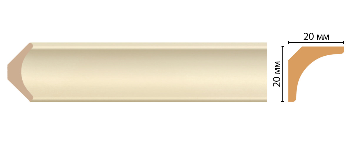 Плинтус DECOMASTER D133-61 ШК/110 (20*20*2400 мм)