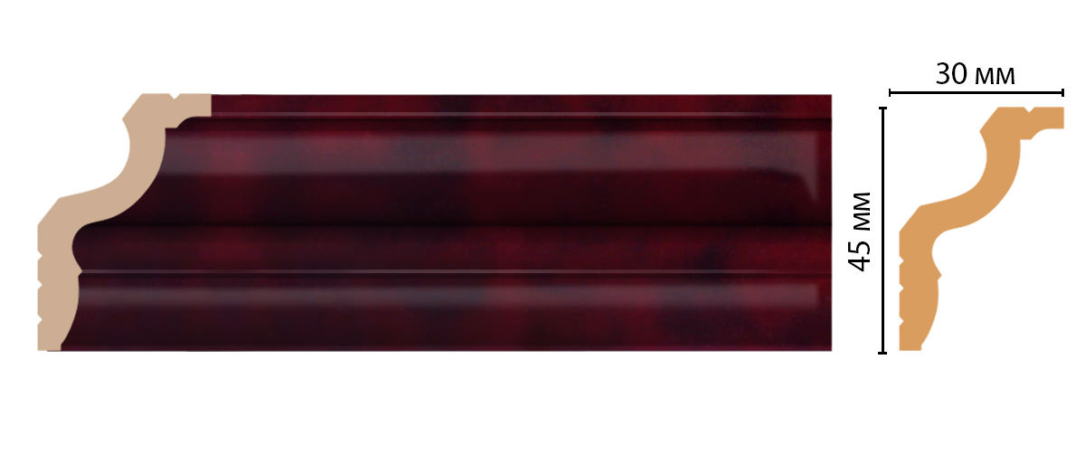Плинтус DECOMASTER D148-62 ШК/40 (45*30*2400 мм)