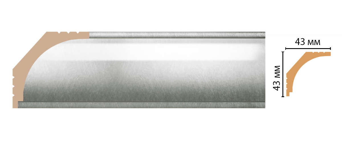 Плинтус DECOMASTER D109-375 ШК/36 (43*43*2400 мм)