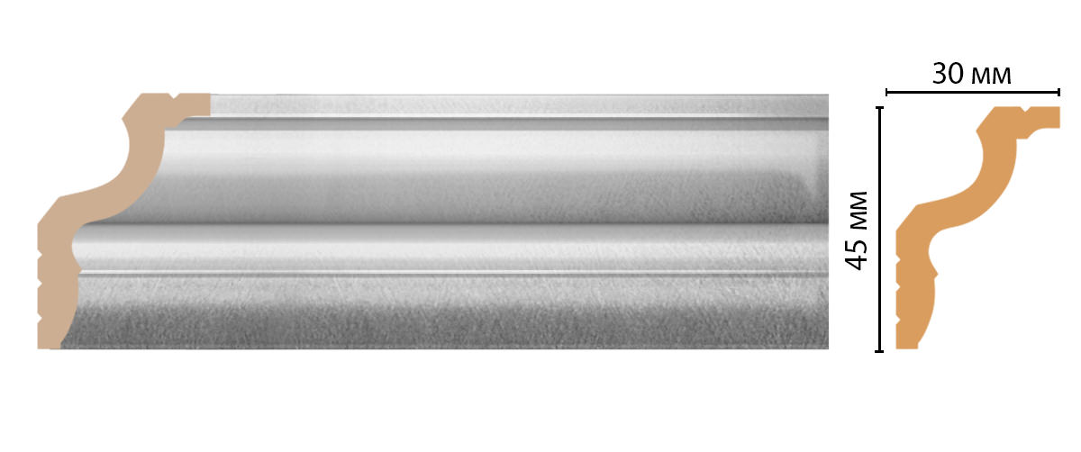 Плинтус DECOMASTER D148-375 ШК/40 (45*30*2400 мм)