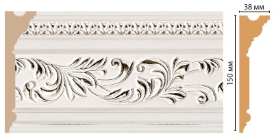 Плинтус потолочный  DECOMASTER D214-60ДМ (150*38*2400 мм)
