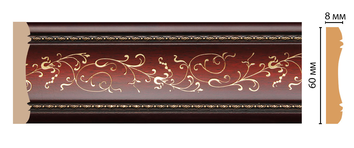 Молдинг 186-52/36 (60*8*2400 мм)