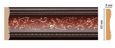 Молдинг 186-52/36 (60*8*2400 мм)