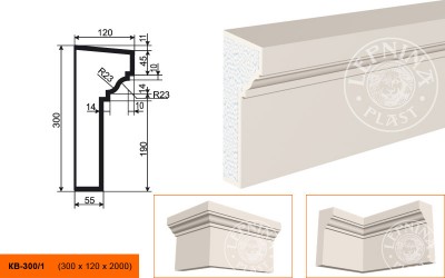 Карниз KB-300/1 300х120х2000