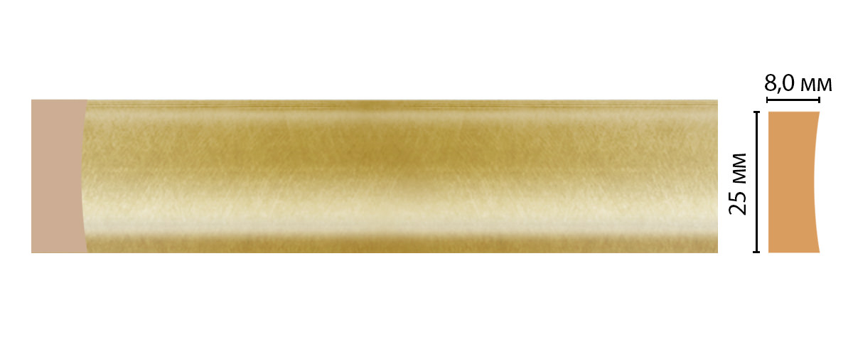 Молдинг DECOMASTER D046-374 (25*8*2400мм) золото