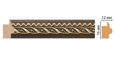 Молдинг DECOMASTER 117-438 (16*12*2400мм)