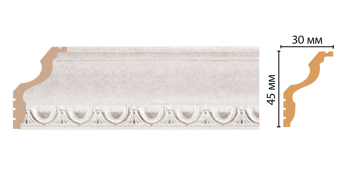 Плинтус потолочный DECOMASTER 148D-19D (45*30*2400мм)