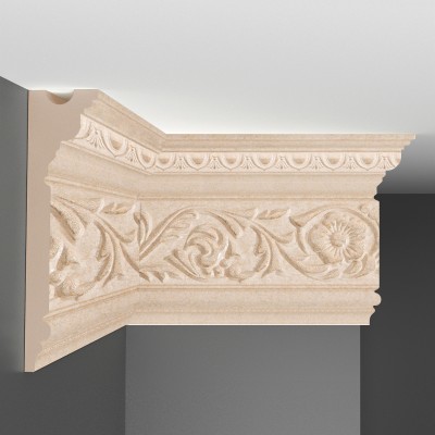 Плинтус потолочный DECOMASTER D214-18DДМ (150*38*2400 мм)