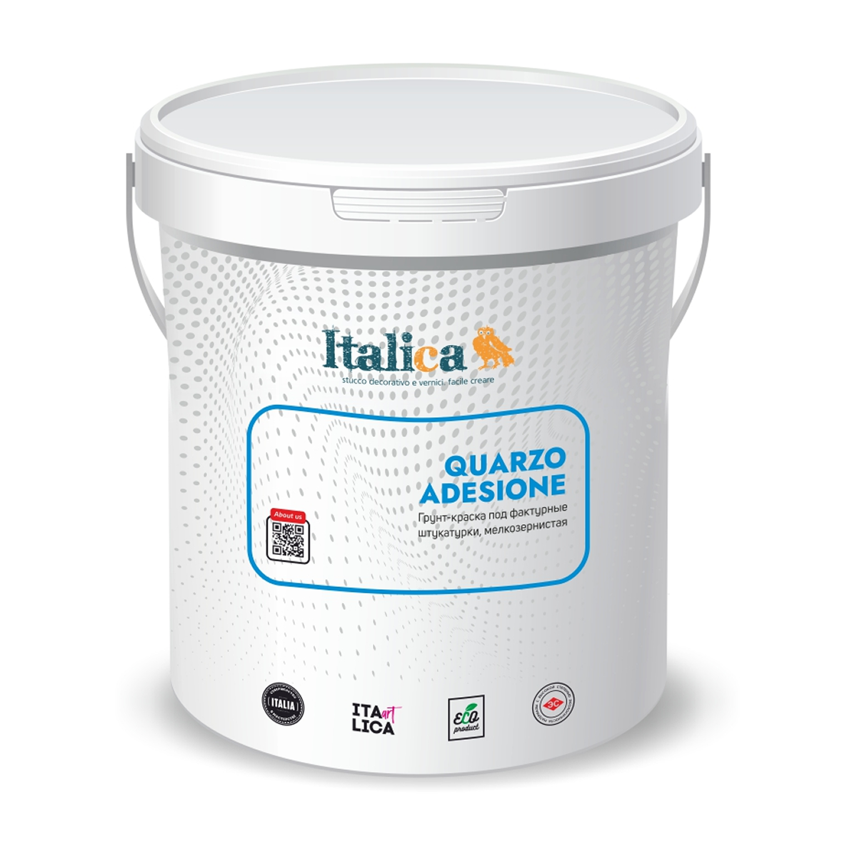 Кварцевая грунтовка полупрозрачная под фактурные штукатурки ITALICA QUARZO ADESIONE, SW (14кг)