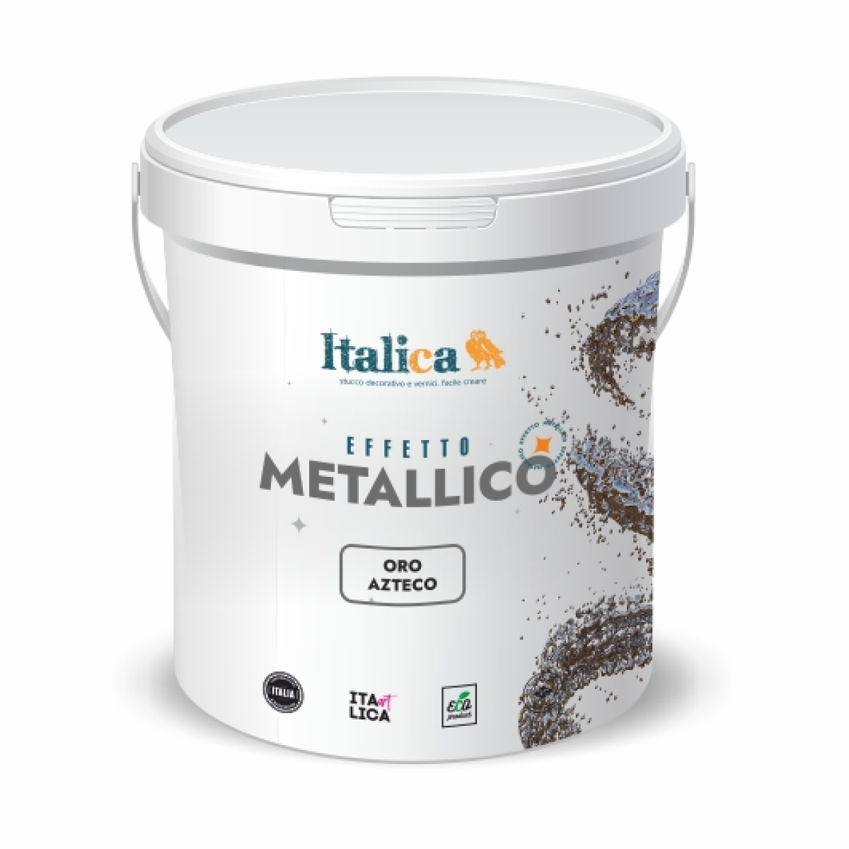 Пробник Краска «темное золото» с эффектом металлической поверхности ITALICA  METALLICO, база ORO AZTECO (0,15кг)
