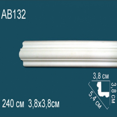 Карниз потолочный гладкий AB132 38х38