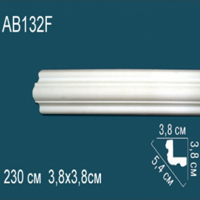 Карниз потолочный гладкий AB132F 38х38