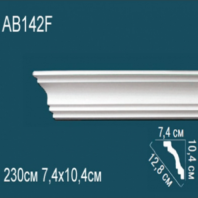 Карниз потолочный гладкий AB142F 104x74