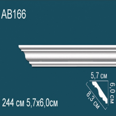 Карниз потолочный гладкий AB166 60х57