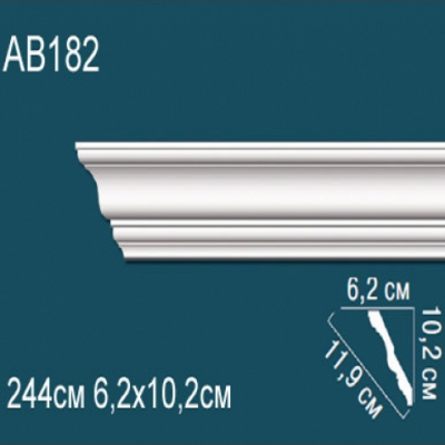 Карниз потолочный гладкий AB182 102x62