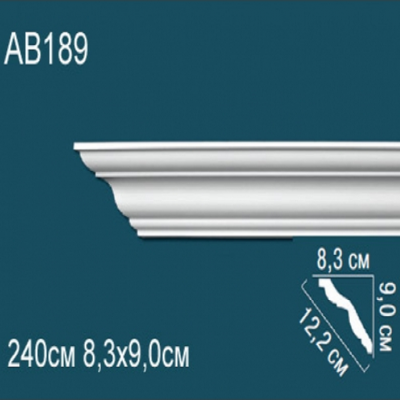 Карниз потолочный гладкий AB189 90x83