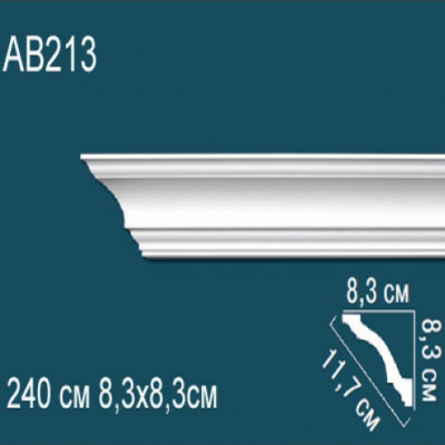 Карниз потолочный гладкий AB213 83х83