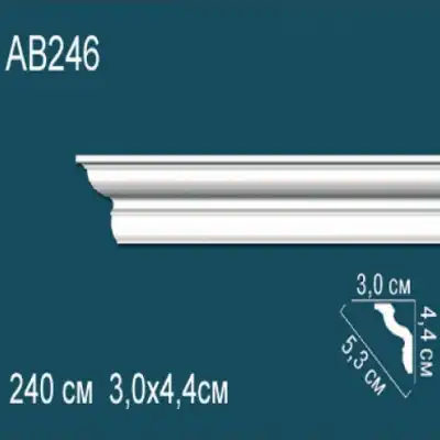 Карниз потолочный гладкий AB246 44x30