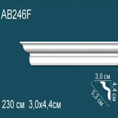 Карниз потолочный гладкий AB246F 44x30