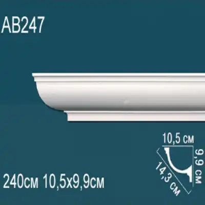Карниз потолочный гладкий AB247 99x105