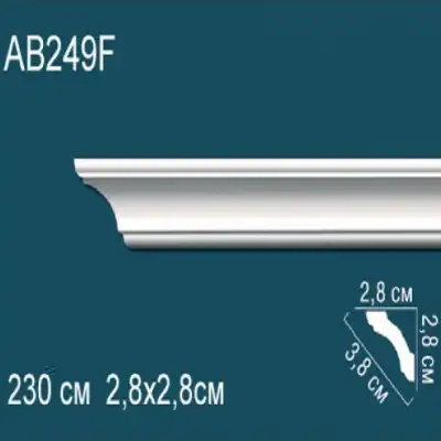 Карниз потолочный гладкий AB249F 28х28