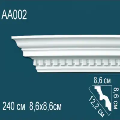 Карниз потолочный с рисунком AA002 86х86