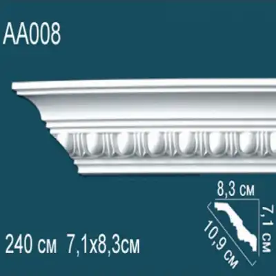 Карниз потолочный с рисунком AA008 71x83