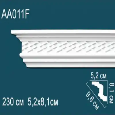 Карниз потолочный с рисунком AA011F 81x52