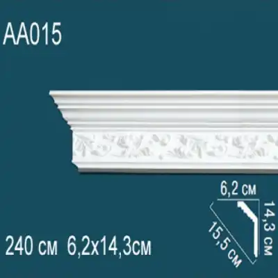 Карниз потолочный с рисунком AA015 143x62