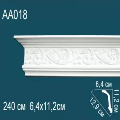 Карниз потолочный с рисунком AA018 112x64