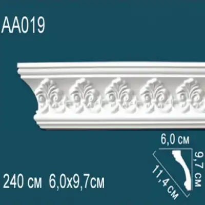 Карниз потолочный с рисунком AA019 97x60