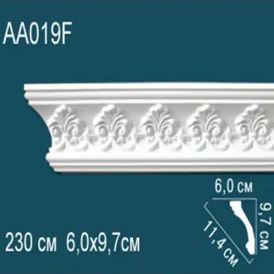 Карниз потолочный с рисунком AA019F 97x60